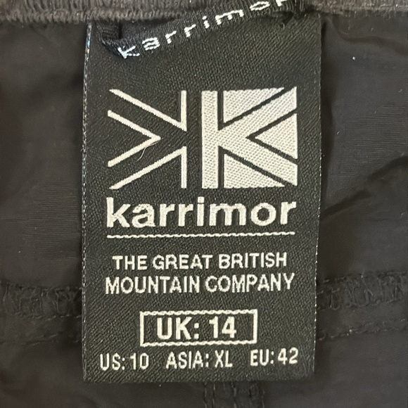 New Karrimor Aspen Zip-Off Convertible Roll Up Pant Black Belt Lightweight US10 - Picture 3 of 16